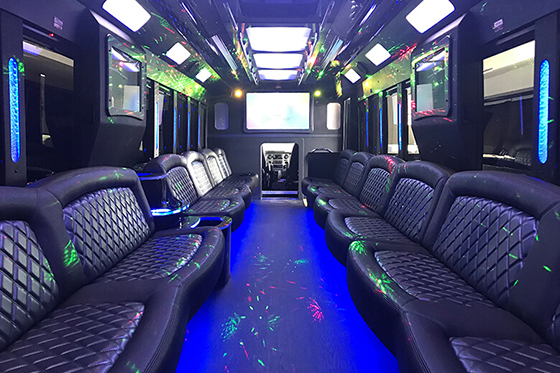 43-passenger party bus service